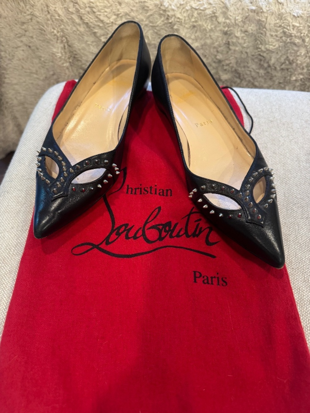 Christian Louboutin flats, size 37.5